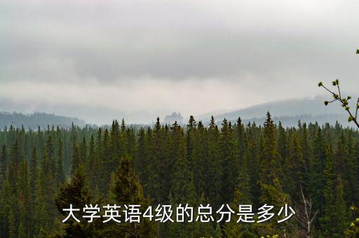 大學英語4級的總分是多少