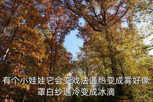冰墩墩玩偶，有個小娃娃它會變戲法遇熱變成霧好像罩白紗遇冷變成冰滴