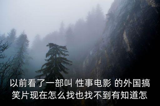 性愛短片，以前看了一部叫 性事電影 的外國搞笑片現在怎么找也找不到有知道怎