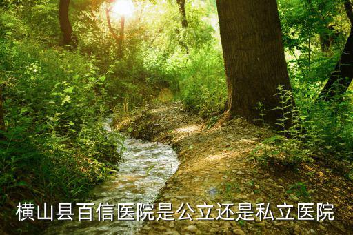 橫山縣百信醫院是公立還是私立醫院