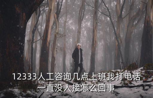 12333人工咨詢幾點(diǎn)上班我打電話一直沒(méi)人接怎么回事