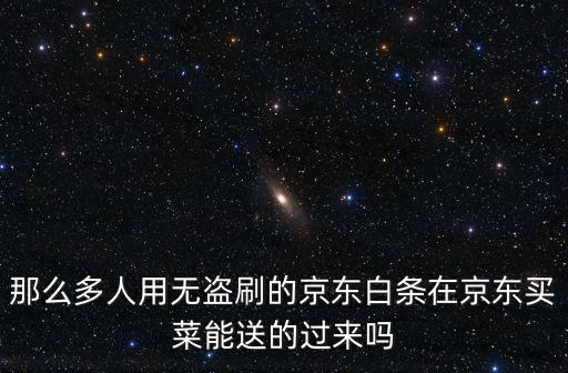 那么多人用無盜刷的京東白條在京東買菜能送的過來嗎