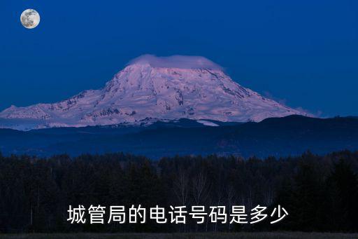 城管局的電話號碼是多少