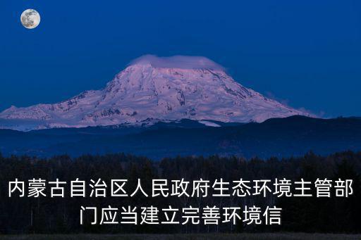 內蒙古自治區人民政府生態環境主管部門應當建立完善環境信
