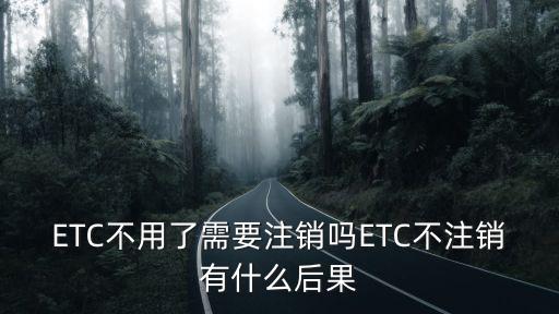 ETC不用了需要注銷嗎ETC不注銷有什么后果
