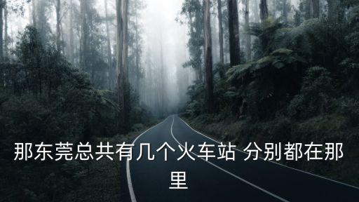 那東莞總共有幾個火車站 分別都在那里