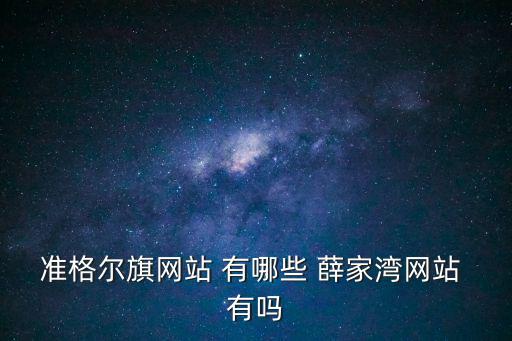 準格爾旗網站 有哪些 薛家灣網站 有嗎