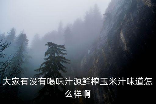 大家有沒有喝味汁源鮮榨玉米汁味道怎么樣啊