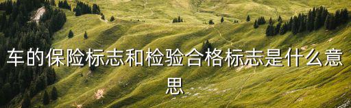 車的保險標志和檢驗合格標志是什么意思