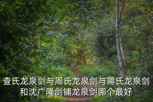 查氏龍泉劍與周氏龍泉劍與蔣氏龍泉劍和沈廣隆劍鋪龍泉劍哪個最好