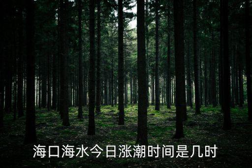 海口潮汐表，各位仁兄請問在海口那里看日出或日落最好啊謝謝