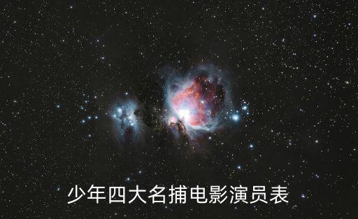 少年四大名捕電影演員表