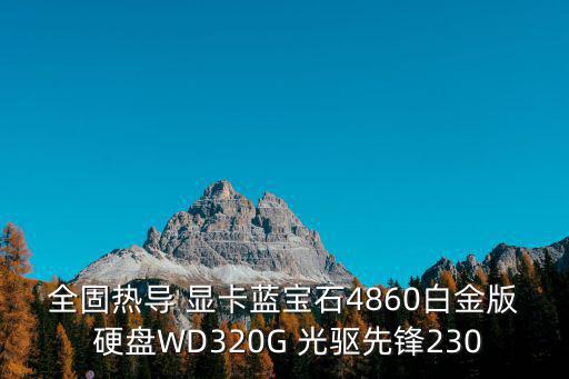 西部先鋒，全固熱導 顯卡藍寶石4860白金版 硬盤WD320G 光驅先鋒230