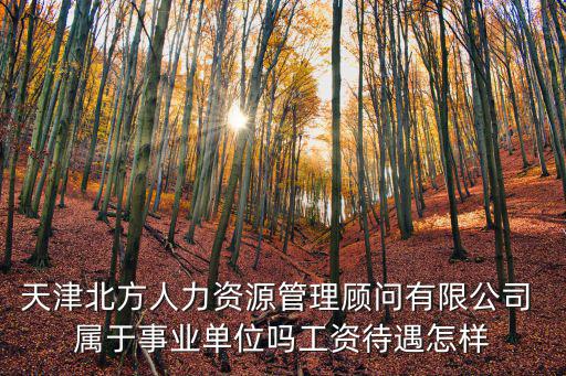 天津北方人力資源管理顧問有限公司 屬于事業(yè)單位嗎工資待遇怎樣