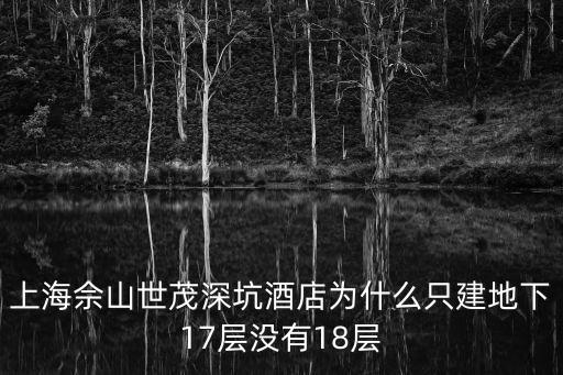 上海佘山世茂深坑酒店為什么只建地下17層沒有18層