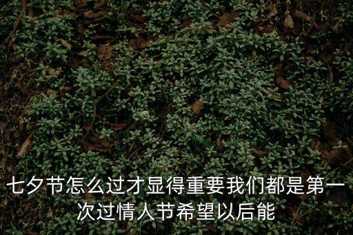七夕節(jié)怎么過(guò)才顯得重要我們都是第一次過(guò)情人節(jié)希望以后能