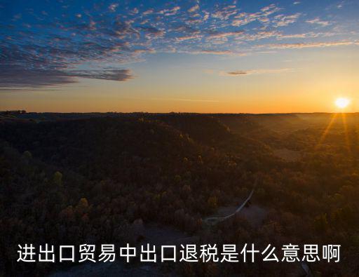 退稅是什么意思，什么是出口退稅款