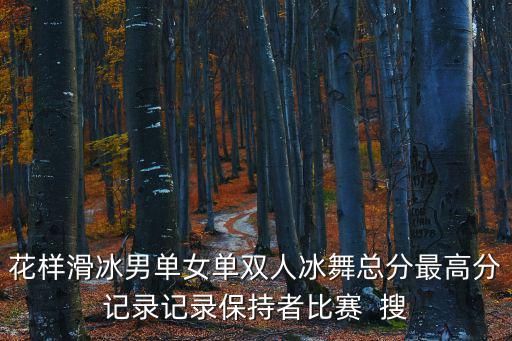 花樣滑冰男單女單雙人冰舞總分最高分記錄記錄保持者比賽  搜