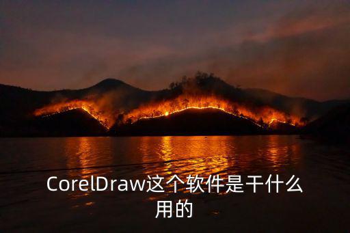 CorelDraw這個(gè)軟件是干什么用的