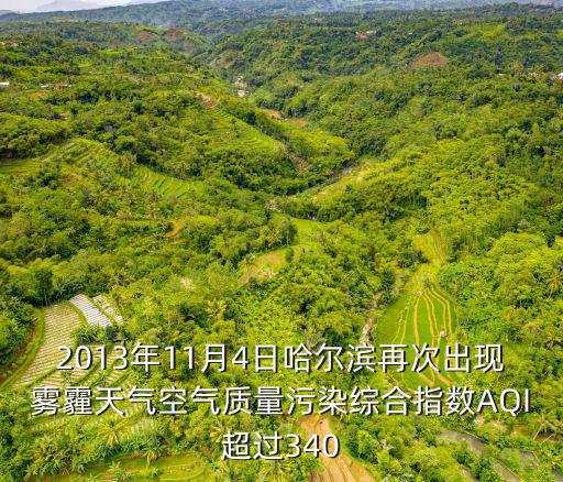 2013年11月4日哈爾濱再次出現(xiàn)霧霾天氣空氣質量污染綜合指數(shù)AQI超過340
