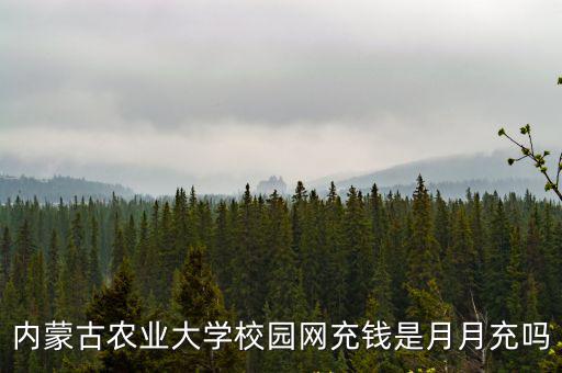 內蒙古農業大學官網網，內蒙古農業大學校園網充錢是月月充嗎