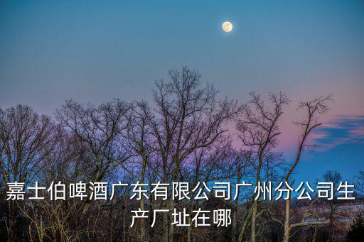 嘉士伯啤酒廣東有限公司廣州分公司生產廠址在哪