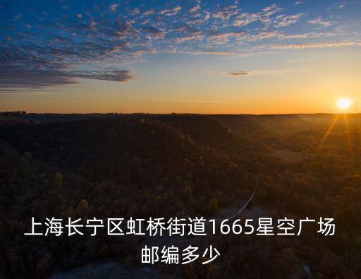 上海長寧區虹橋街道1665星空廣場郵編多少