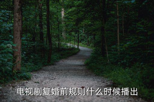 復婚前規則，電視劇復婚前規則李中原和勝男復婚了嗎