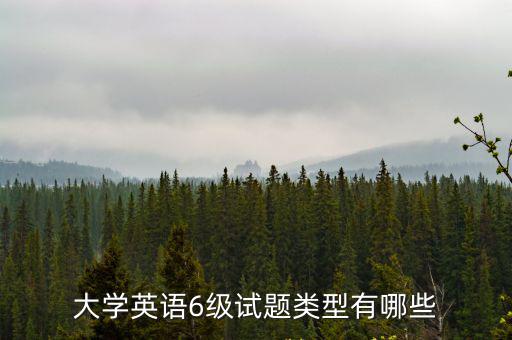 大學英語6級試題類型有哪些