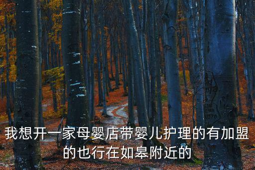 我想開一家母嬰店帶嬰兒護理的有加盟的也行在如皋附近的