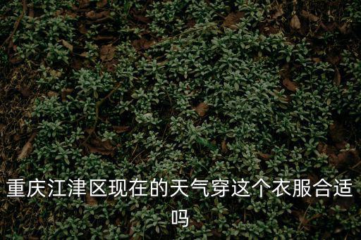 重慶江津區現在的天氣穿這個衣服合適嗎