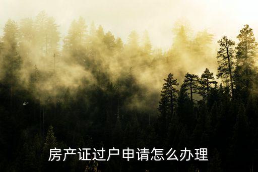 過戶申請，汽車保險過戶申請書怎么寫