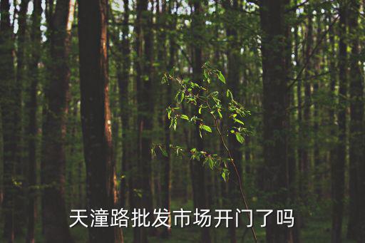 天潼路批發市場開門了嗎
