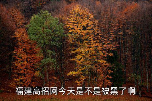 福建高招網今天是不是被黑了啊