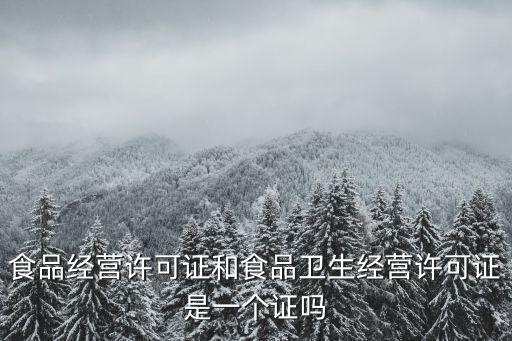 食品經營許可證和食品衛生經營許可證是一個證嗎