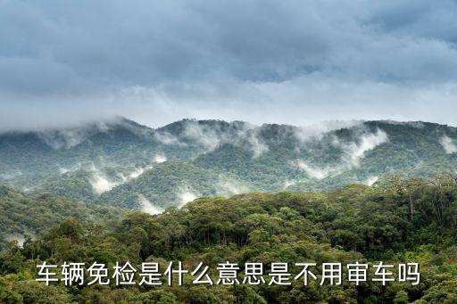 車輛免檢，國家免檢機動車怎么回事憑什么免檢