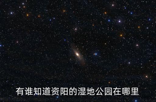 有誰知道資陽的濕地公園在哪里