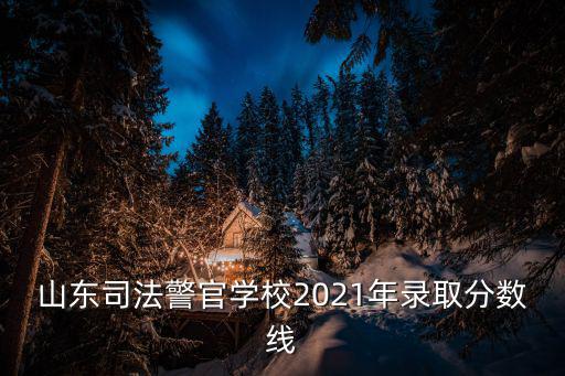 山東司法警官學校2021年錄取分數線