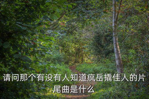 請問那個有沒有人知道瘋岳撬佳人的片尾曲是什么