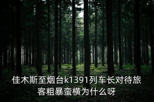 佳木斯至煙臺k1391列車長對待旅客粗暴蠻橫為什么呀