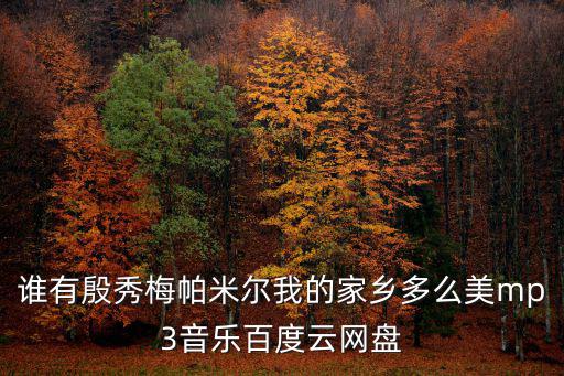 誰有殷秀梅帕米爾我的家鄉多么美mp3音樂百度云網盤