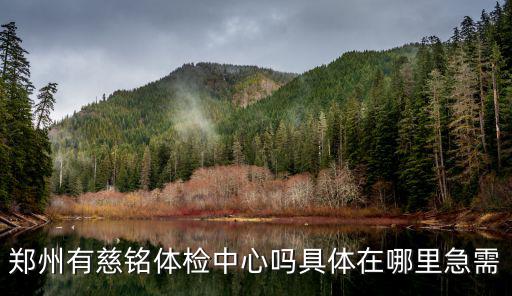鄭州有慈銘體檢中心嗎具體在哪里急需