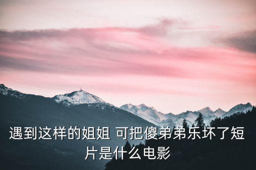 遇到這樣的姐姐 可把傻弟弟樂壞了短片是什么電影