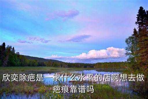 欣奕除疤是一家什么水平的店啊想去做疤痕靠譜嗎