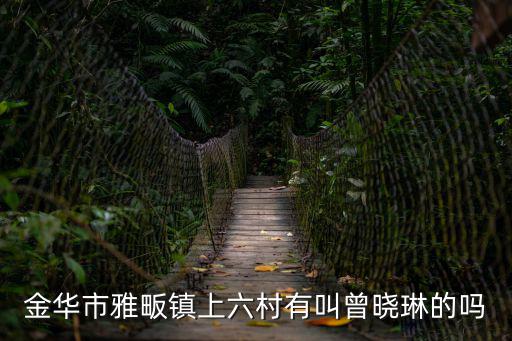 金華市雅畈鎮上六村有叫曾曉琳的嗎
