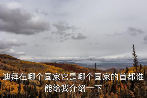 迪拜在哪個國家它是哪個國家的首都誰能給我介紹一下