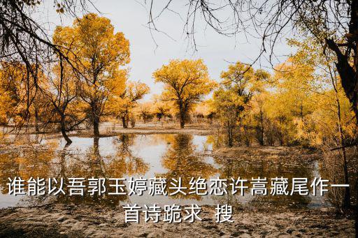 誰能以吾郭玉婷藏頭絕戀許嵩藏尾作一首詩跪求  搜
