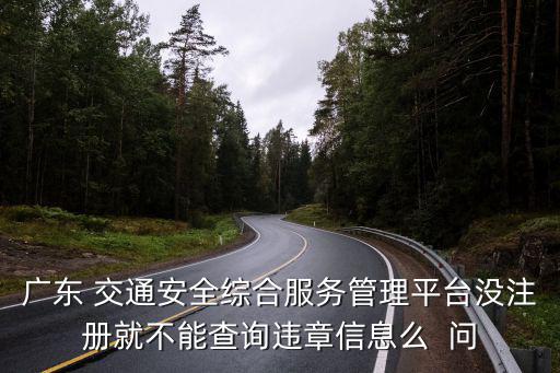 廣東省交通安全綜合服務(wù)管理平臺(tái)，廣東 交通安全綜合服務(wù)管理平臺(tái)沒注冊(cè)就不能查詢違章信息么  問