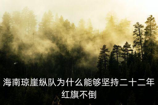海南瓊崖縱隊(duì)為什么能夠堅(jiān)持二十二年紅旗不倒