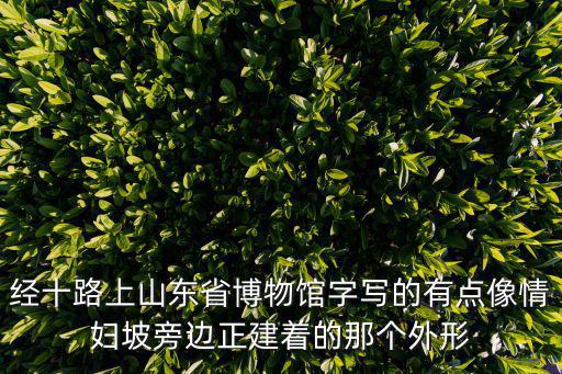 經(jīng)十路上山東省博物館字寫的有點像情婦坡旁邊正建著的那個外形
